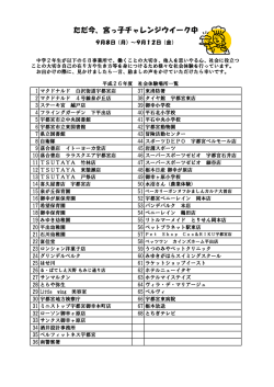 ただ今、宮っ子チャレンジウイーク中