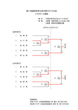 第71回国民体育大会中国ブロツク大会 ソフトボール競技