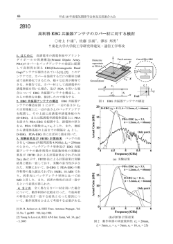 高利得 EBG 共振器アンテナのカバー材に対する検討