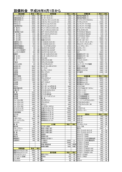 設備料金 平成26年4月1日から