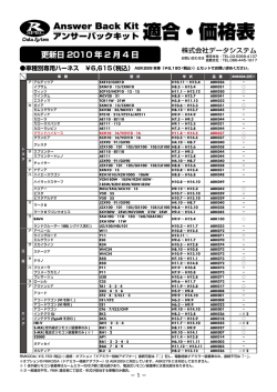 適合表 - データシステム
