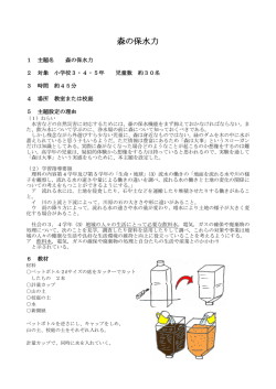 森の保水力