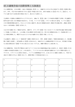 57.日露戦争後の国際情勢と大陸進出