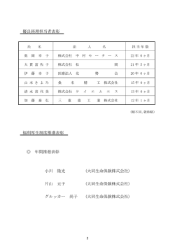 表彰 - 桑名法人会
