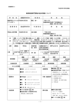 職業実践専門課程の基本情報について - インターナショナルデザイン