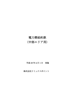 電力需給約款（中部エリア用）［PDF］