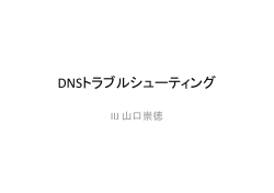 DNSトラブルシューティング