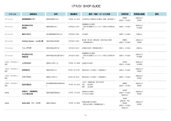 〈アミカ〉SHOP GUIDE