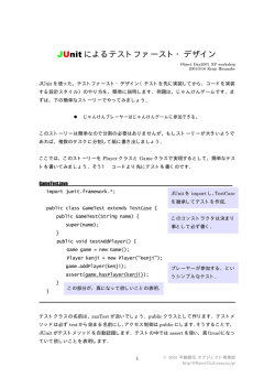 JUnit によるテストファースト・デザイン