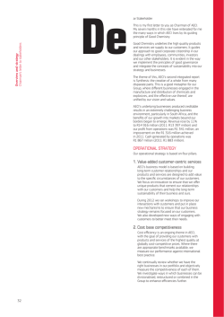 OPERATIONAL STRATEGY 1. Value-added customer-centric