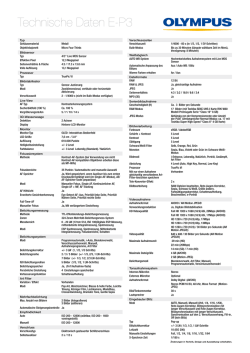 Technische Daten E-P3