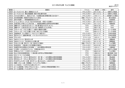 2014年8月公開 テレビ30番組
