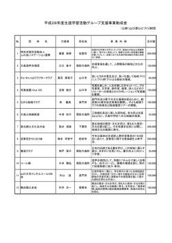生涯学習活動グループ支援事業