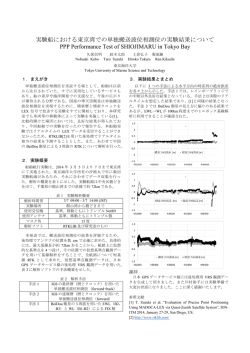 実験船における東京湾での単独搬送波位相測位の実験結果について