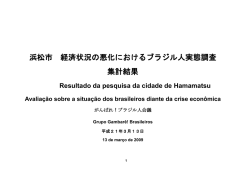 浜松市 経済状況の悪化におけるブラジル人実態調査 集計結果