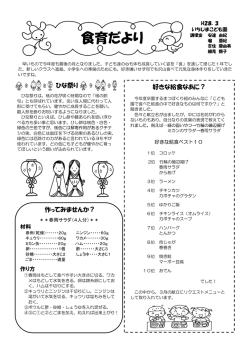 食育だより3月号