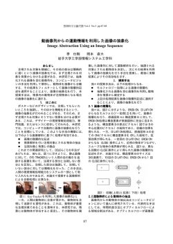 動画像列からの運動情報を利用した画像の抽象化 Image Abstraction