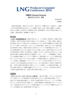 総括文書 - LNG産消会議2016