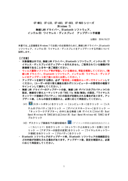 無線LAN ドライバー、Bluetooth ソフトウェア、インテル(R) ワイヤレス
