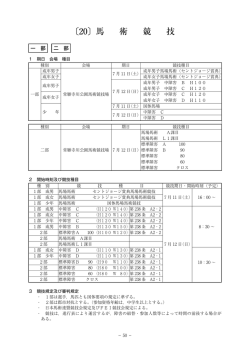 〔20〕馬 術 競 技