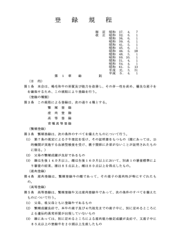 登録規程