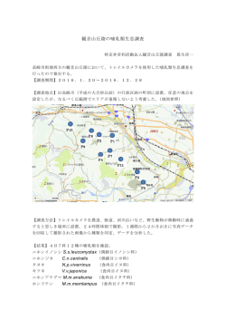 観音山丘陵の哺乳類生息調査