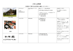 協賛店リスト - ポーランド日本人会