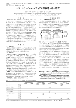コミュニケーションメディアと孤独感・対人不安