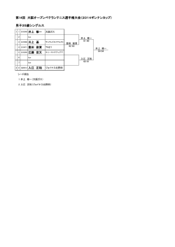 第14回 大阪オープンベテランテニス選手権大会（2014ギンナンカップ