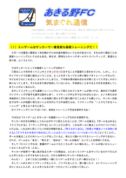 （1）ミニゲームはサッカー はサッカーで一番重要な基礎トレーニングだ