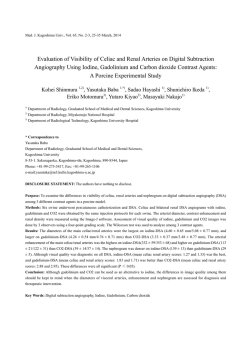 Evaluation of Visibility of Celiac and Renal