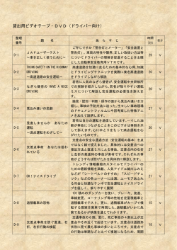 貸出用ビデオテープ・DVD（一般向け）