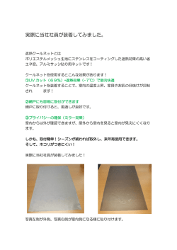 遮熱クールネット装着例