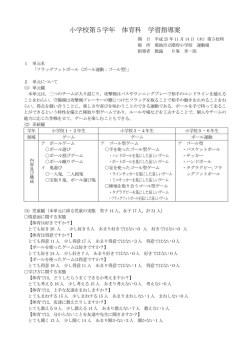 小学校第5学年 体育科 学習指導案