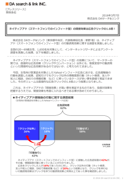 【プレスリリース】ネイティブアドの行動誘発効果に関する調査 2016/3/7