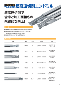 超高速切削エンドミル