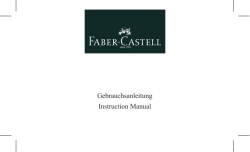 Gebrauchsanleitung Instruction Manual - Faber