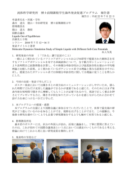 (修士)課程2年 工学研究科ナノメカニクス専攻 徳山・寺田研究室