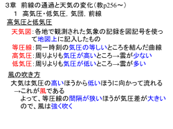 前線の通過と天気の変化