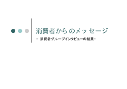 2008.09 消費者からのメッセージ