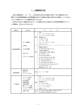 1． - ユニ・チャーム
