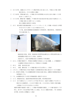 11 16 日 16 時、水嚢をぶら下げたヘリ 2 機が原発上空に達したが、予想