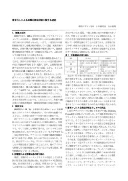 着まわしによる衣類の発生抑制に関する研究