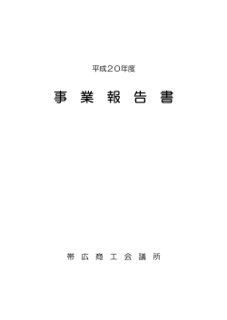 平成20年度事業報告書