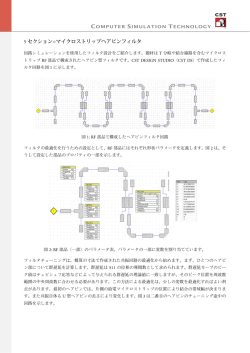 5 セクション=マイクロストリップヘアピンフィルタ