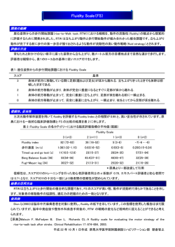 Fluidity Scale（FS）