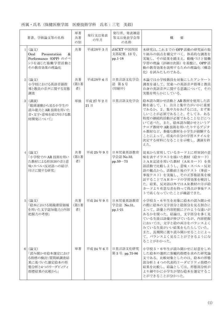 研究業績