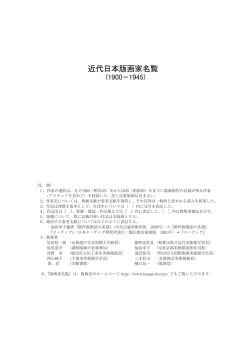 近代日本版画家名覧