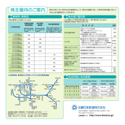 株主優待のご案内