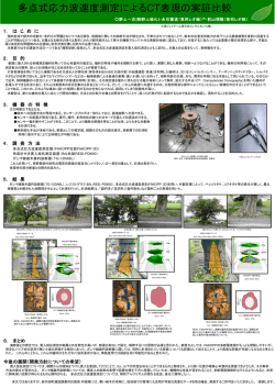 多点式応力波速度測定によるCT表現の実証比較